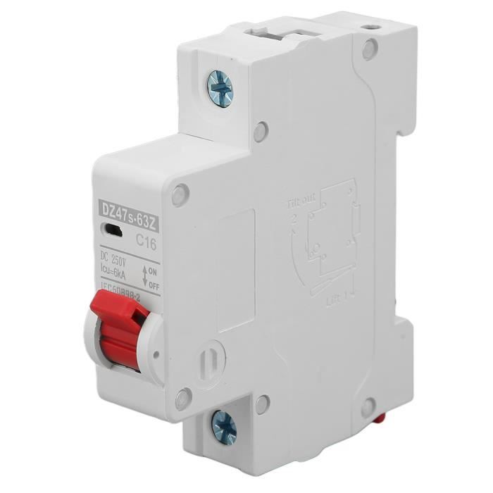 Disjoncteur 1P 63A Courbe C - Gris - Protection Contre Surcharge Et Court-circuit - Pour Tableau électrique Résidentiel Ou Commercial - 2