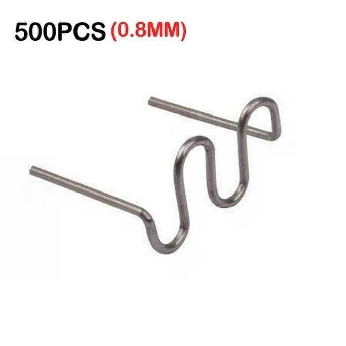 500 Agrafes Chaudes 0.8mm Acier Tungstène - Baguettes Soudure Plastique Voiture - Agrafes Réparation Pare-Chocs Bumper ABS PVC