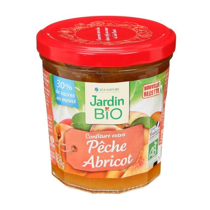 JARDIN BIO Confiture pêche abricot bio 320 g Cdiscount Au quotidien