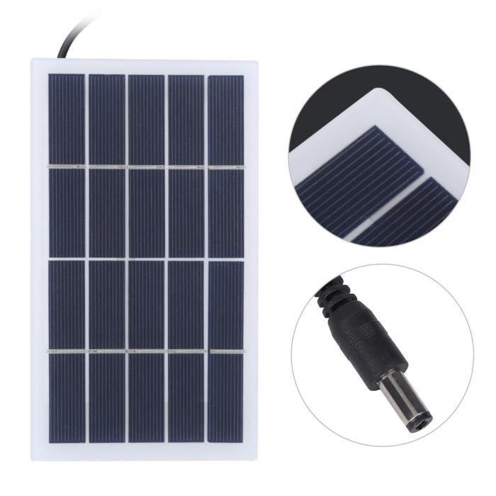 AMONIDA Panneau Solaire de polysilicium 2W 5V léger pour Le Champ extérieur 2W 5V+ Clip Panneau Solaire Durable 2W 5V 