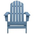STAR® FAUTEUIL DE JARDIN - Chaise de jardin Adirondack Bois de sapin massif Bleu 69,5 x 86,5 x 89,5 cm|7549-1