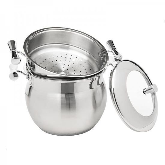 Haussmann Héritage 6L/20 cm 3 piéce couscoussiers inox HM-0827 Haussmann Héritage 6L/20 cm 3 piéce couscoussiers inox HM-0827