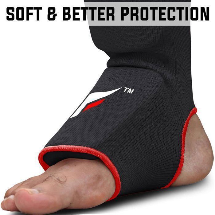 Mytra Fusion Protege Tibia Boxe MMA, Muay Thai Shin Instep Protection Protege Tibia Boxe Enfant pour Kickboxing, Training, BJJ, Sparring, Boxing Gear et Arts Martiaux (S, Maroon