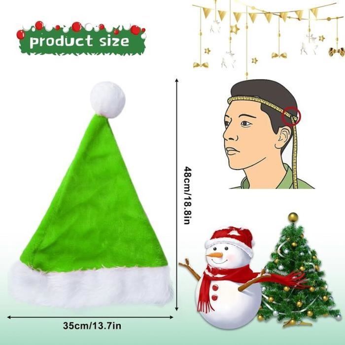 Bonnet Père Noël Lumineux Motifs Noël