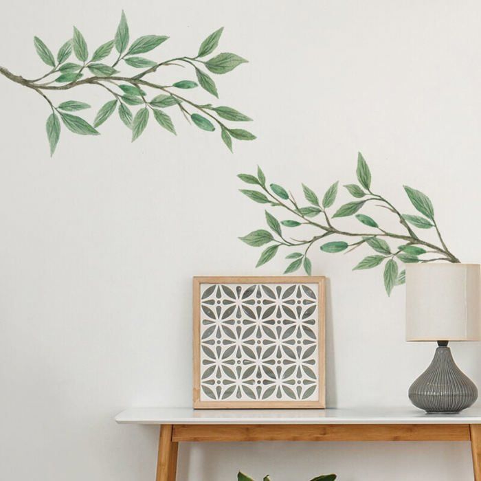Stickers Muraux Feuilles D arbre OKZ Vinyle Vert Imperm able stickers-muraux-feuilles-d-arbre-okz-vinyle-vert-imperm-able