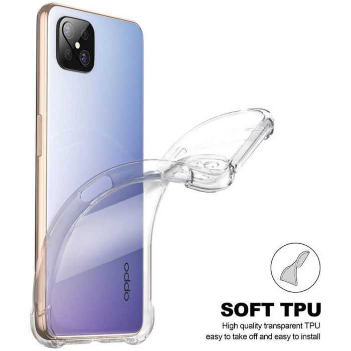 Coque Silicone Renforcée Transparente Pour Oppo Reno Z - Neuf - Protection Anti-chocs Légère Et Esthétique