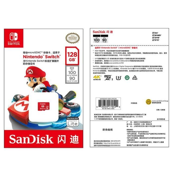Micro carte sd 128GB Nintendo Switch autorisé 64GB 256GB cartao de