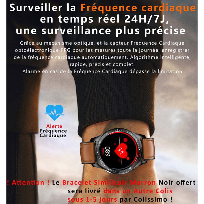 Cardio Fréquencemètre Montre ConnectÃ©e Avec Frequence Cardiaque
