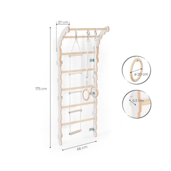 Mur D'Escalade Enfant MAMOI® - Module Intérieur Avec 16 Prises | Pour Enfants Dès 3 Ans, Support 150kg