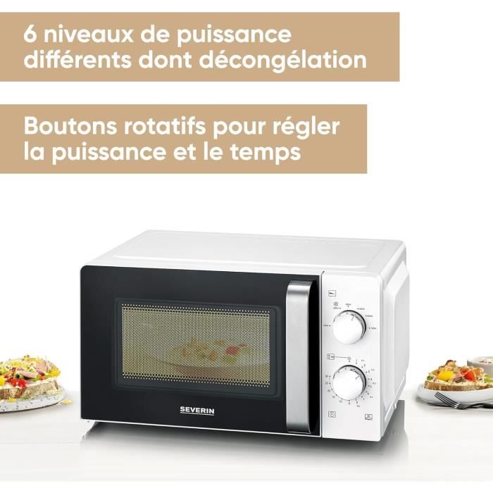Four À MicroOndes 17 L, Four MicroOnde 700 W Pour Décongeler, Chauffer Et Réchauffer, Micro