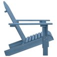 STAR® FAUTEUIL DE JARDIN - Chaise de jardin Adirondack Bois de sapin massif Bleu 69,5 x 86,5 x 89,5 cm|7549-2