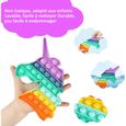 Push Pop Bubble Sensory Fidget Toy, 4 Pièces Anti Stress Silicone Pincez Sensorielle Jouet Pousser Figit Jouet Soulagement-2
