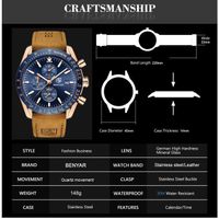 Montre Chronographe Squelette Homme - Dorée - Quartz - Étanche 30m - Marque Lige