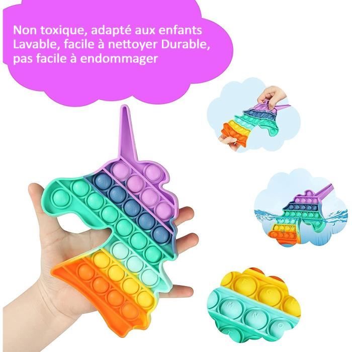 Autres jeux créatifs Qumox Pincez sensorielle Jouet, Pousser Pop Bubble  Sensory Fidget Toy,Pop It Figit Jouet Fidget Jouets autisme Besoins  Anti-Stress Jaune