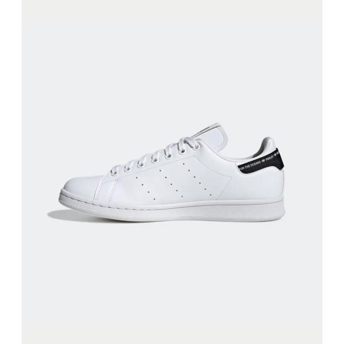 Baskets Adidas Stan Smith Blanc Polyester Mixte Lacets Blanc