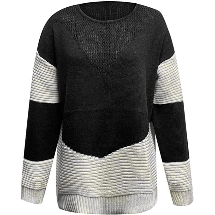 Pull Femme Chic A La Mode Pull Manches Longues col Rond pour