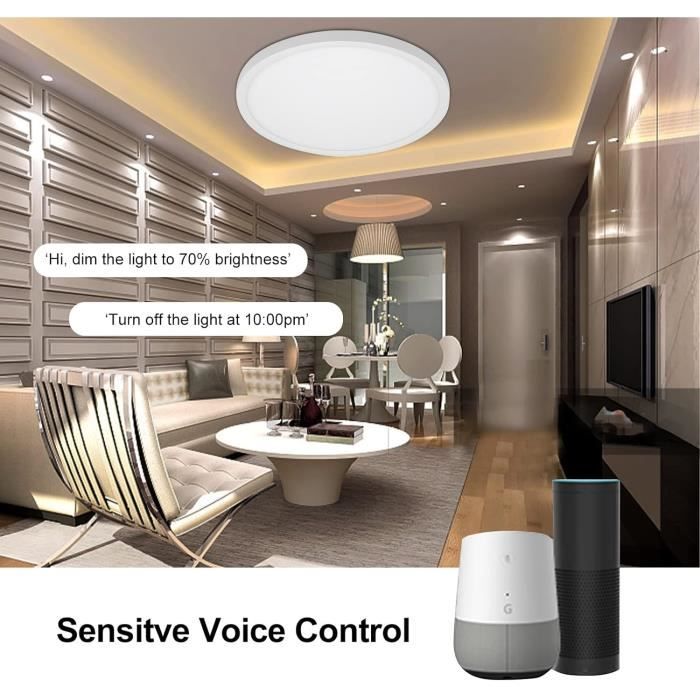 Plafonnier Led Couleur, 30W Luminaire avec Télécommande et Contrôle APP, Lampe  Plafond Dimmable Compatible avec Alexa Google Home - Cdiscount Maison