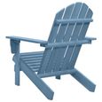 STAR® FAUTEUIL DE JARDIN - Chaise de jardin Adirondack Bois de sapin massif Bleu 69,5 x 86,5 x 89,5 cm|7549-3