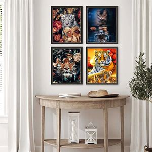 Peinture Diamant 5D Triptyque Élan ZGmaxCL - Grand Format 135x60 Cm Pour Décoration Intérieure