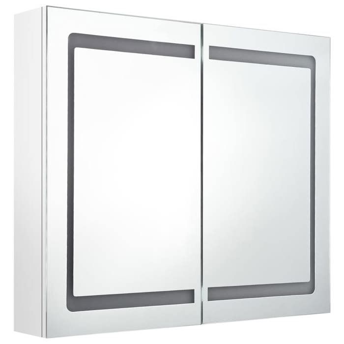 Armoire de toilette Zino Blanc 70x50cm avec des étagères Vicco | Blanc