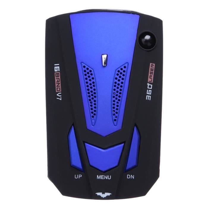 Détecteur de radar 360° pour voiture - Portée extrême - Détecteur laser/ radar avec alertes vocales, lumière rouge et radar d'alertes - Affichage OLED multicolore - Temps de réponse rapide