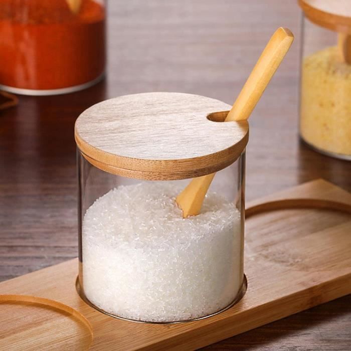 Saupoudreuse Sucre Fackelmann - Verre 14x7.5cm, Couvercle Inox | Pour Sucre Glace, Parmesan, Épices