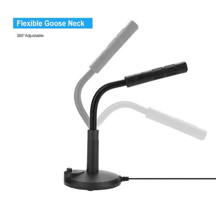 MICROPHONE USB FLEXIBLE microphone sur pied Microphone USB Omnidirectionnel pour ordinateur de
