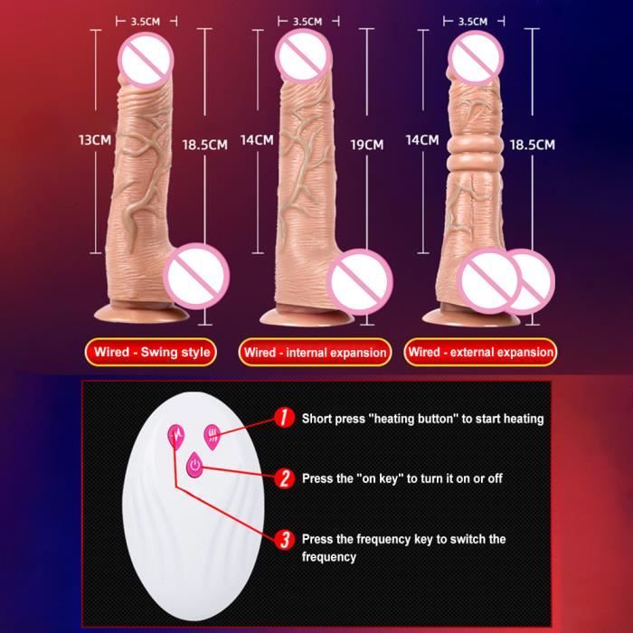 Vibromasseur 4 En 1 Réaliste Avec Chauffage - Jouet Adulte Multifonction Silicone