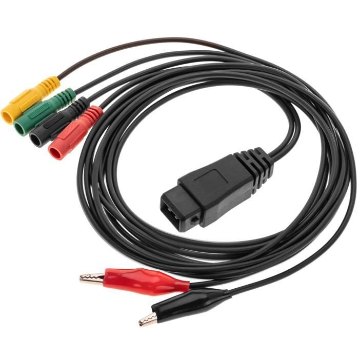 EMSea Câble Adaptateur 30 Cm – 2 Fiches Bananes 4 Mm Vers Prise Servo JR 3 Broches Mâle – Compatible Avec Chargeurs RC, Batteries LiPo – Fil 20 AWG