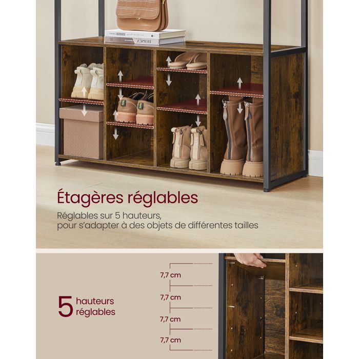 Commode 4 Tiroirs En Tissu Avec Cadre En Métal Et Plateau, Commode Haute Pour Chambre Adulte Enfant, Couloir, Entrée, 42x33,5x84,5cm, Noir - Gamm Vert