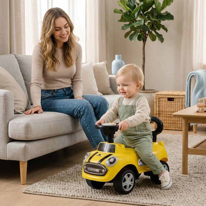 TWISTCAR Porteur Enfants/Adultes - 120 Kg - Roues Caoutchouc Lumineuses - Sans Piles Ni Moteur - Mouvement De Volant - Dès 3 Ans