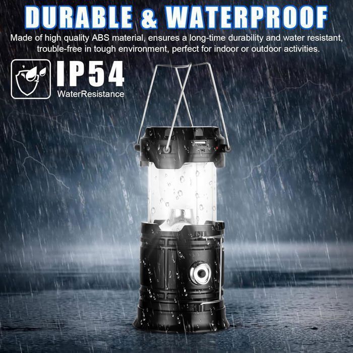 Torche Extérieure Longue Autonomie Lampe De Poche LED Camping - Compacte, Puissante, Rechargeable USB-C, Étanche, Corps Aluminium, Pour Randonnée, Voyage Lampe Camping Compacte