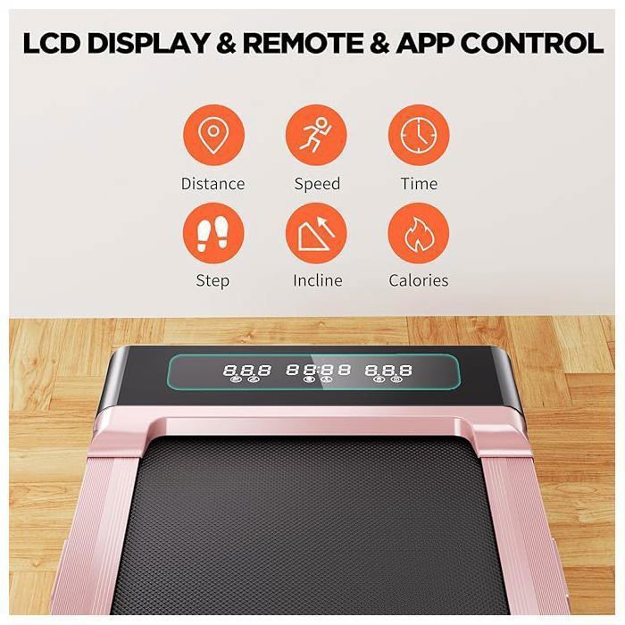 Tapis De Course Pliable Inclinable 14KM/H, Tapis De Marche Pliable Inclinable 6% Avec Moteur Silencieux Amélioré, Charge Max 140KG - Sport