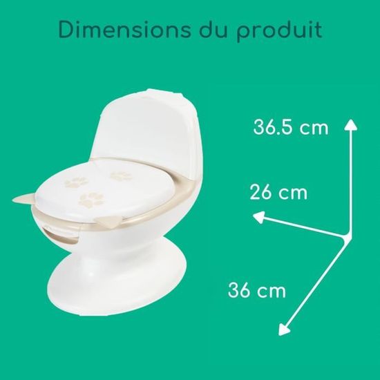 Siège De Toilette Enfant Avec Poignées Et Dossier | Âge 1 à 8 Ans, Coussin Antidérapant, Couleur Bleu/gris