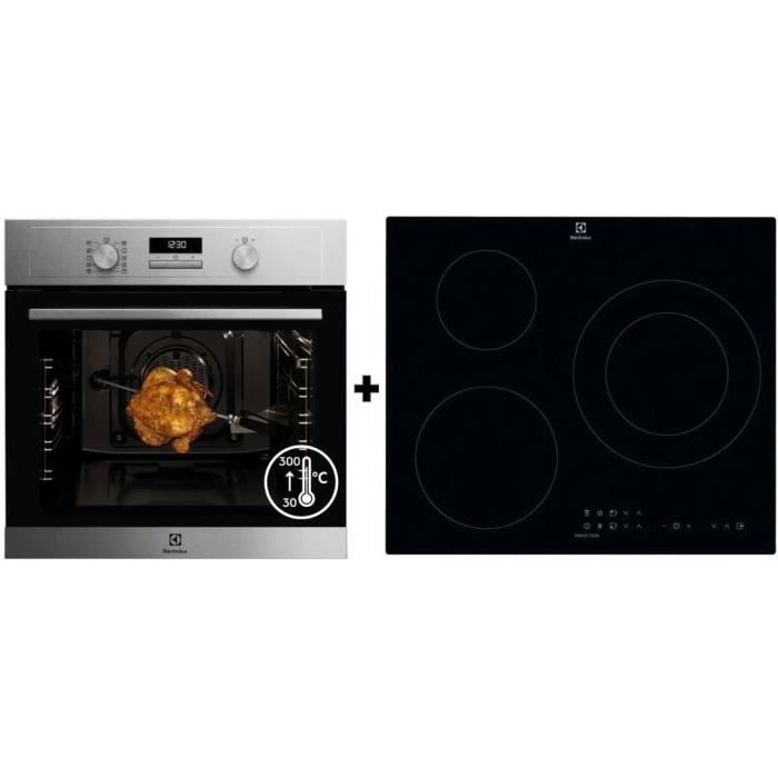ELECTROLUX - Four électrique encastrable multifonction + Plaque de cuisson induction