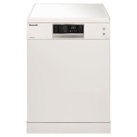 Lave-vaisselle pose libre BRANDT DFH13534W - 13 couverts - Largeur 60 cm - 44 dB - Blanc
