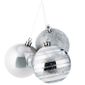 Argente Lot De 9 Boules De Texture Et De Dessin Differents Pour Une Decoration De Sapin De Noel Et De Fin Dannee De C