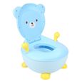 YFUT Toilette Pot bébé l'apprentissage d'enfant de 6 Mois à 5 Ans avec Dossier - Bleu-0