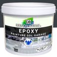4,5 kg Gris anthracite - RESINE EPOXY Peinture sol Garage béton - PRET A L'EMPLOI - Trafic intense - Etanche et résistante-0