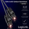 Logilink - Câbles optique - Cable Audio optique TOSLINK Mâle/Mâle Digital Audio Optical 3m HiFi Home Cinéma, Sound Bar, TV, PS4,-0
