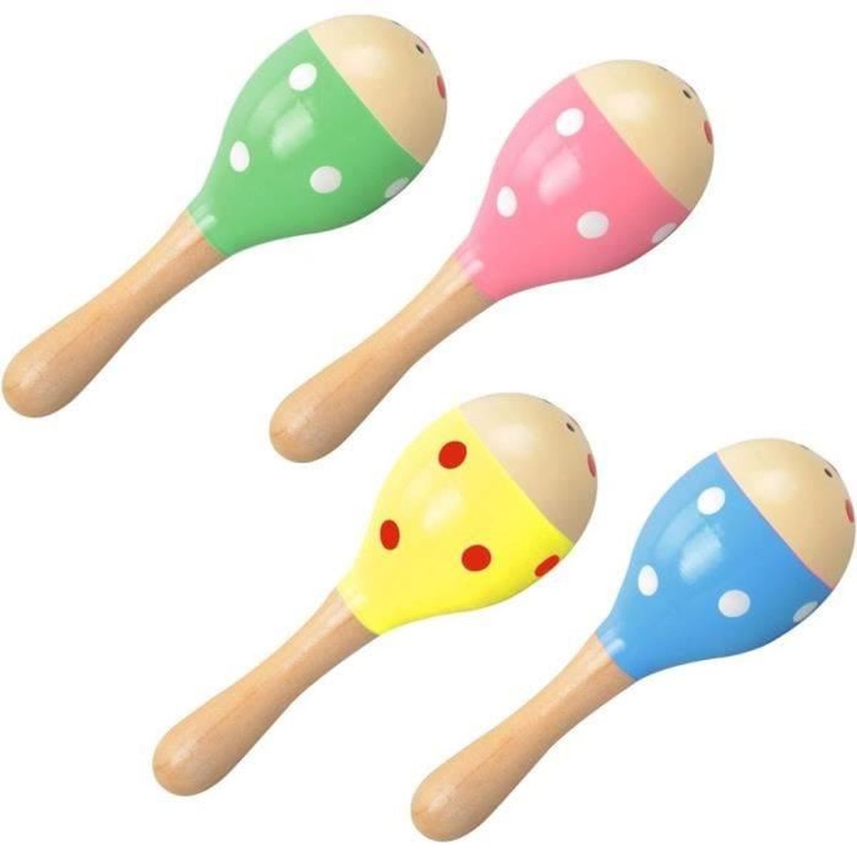 Milisten 12 Maracas En Bois à Peindre – Instruments De Musique éducatifs DIY Pour Enfants – Activité Manuelle Maternelle