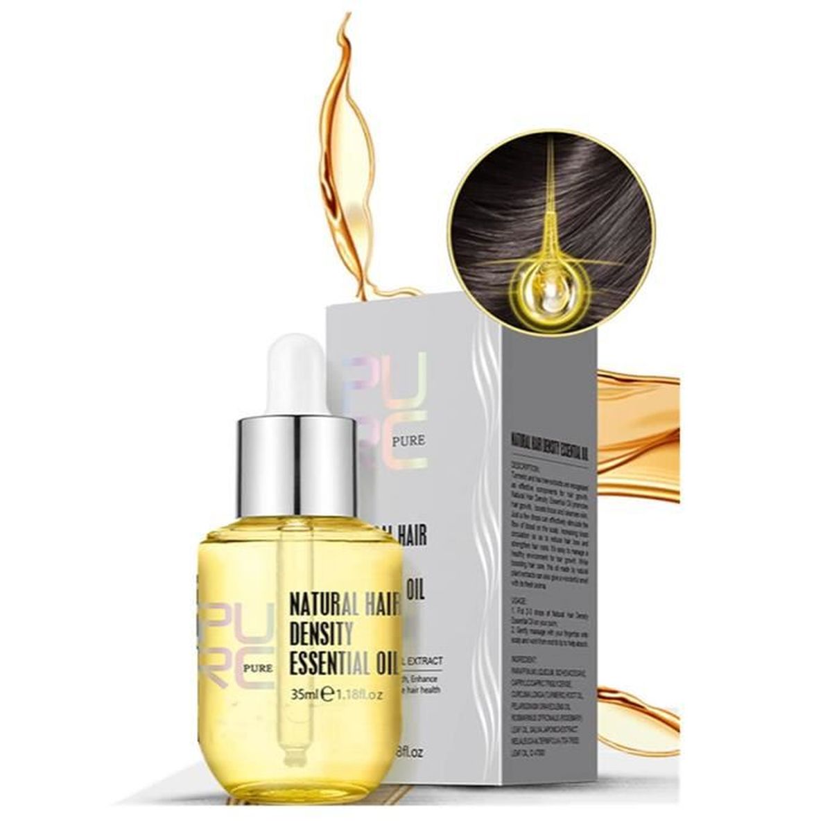 Natural Hair Density Essential Oil, Scalp Treatments Fast Growing Hair