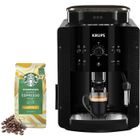 Expresso avec broyeur Krups YY4540FD ESSENTIAL Noire + 1 paquet café Starbucks