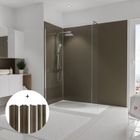 Lot de 3 panneaux muraux + profilés Décodesign Couleur - Schulte - Taupe - 90x210 cm