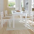 VIDAXL "SALE 2024" Chaises à manger lot de 4 blanc hévéa solide et velours Pour Salon,cuisine ,44 x 45 x 81 cm 104,5,Kg