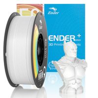 Filament Creality Ender-PLA 1.75mm, Haute Ténacité sans Casse, Bobine de 1KG Filament PLA Plus pour Imprimantes 3D (Blanc)