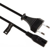 Cable alimentation 2 Pin Plug | c7 fiche bipolaire cordon pour Samsung, JVC, Phillips, LG, Sharp, Sony, TV, Secteur Imprimante Eu
