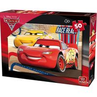 Puzzle Véhicules Cars - KING - Flash McQueen et Cruz Ramirez - 50 pièces - Collection Enfant Disney
