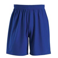 Short de football enfant - SAN SIRO KIDS 01222 - bleu uni - ceinture élastiquée - 100% polyester