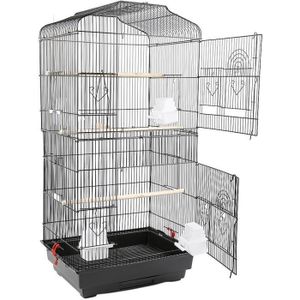 VOLIÈRE - CAGE OISEAU Cage à oiseaux et volière pour Canaris Perruches avec Accessoires